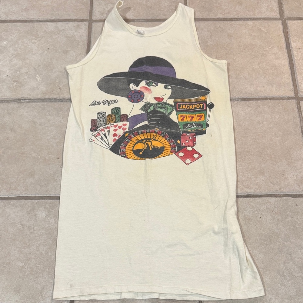VTG 90’s Carol Joseph Las Vegas Royal Flush tank